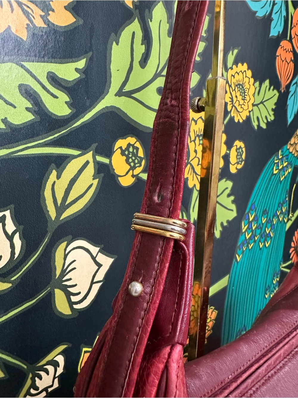 Vintage Cartier Must Burgundy Leather Hobo Bag - Picture 10 of 14